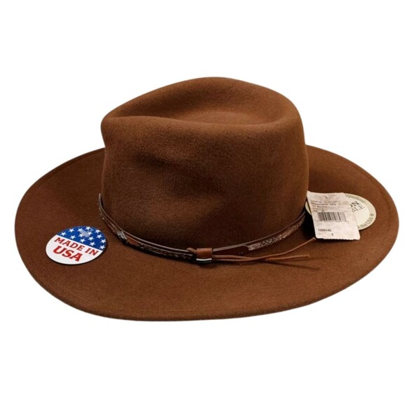 Stetson Mountain Sky Felt 100% Wool Water Repellant Crushable Travel Hat XS NEW - Picture 4 of 9